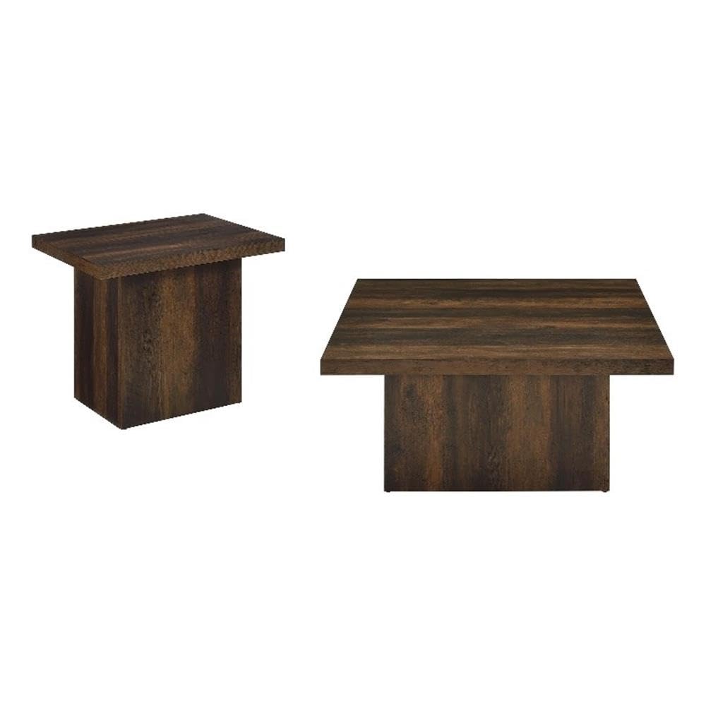 Dark Pine 2-Piece Square Coffee Table Set G77093
