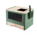 Foldable Top Entry Cat Litter Box with Lid D688
