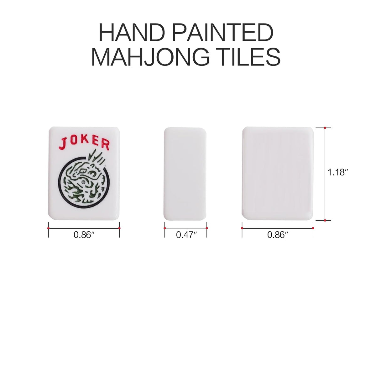 American Mahjong Set with 4 Rack Pushers & Carry Bag Y747953