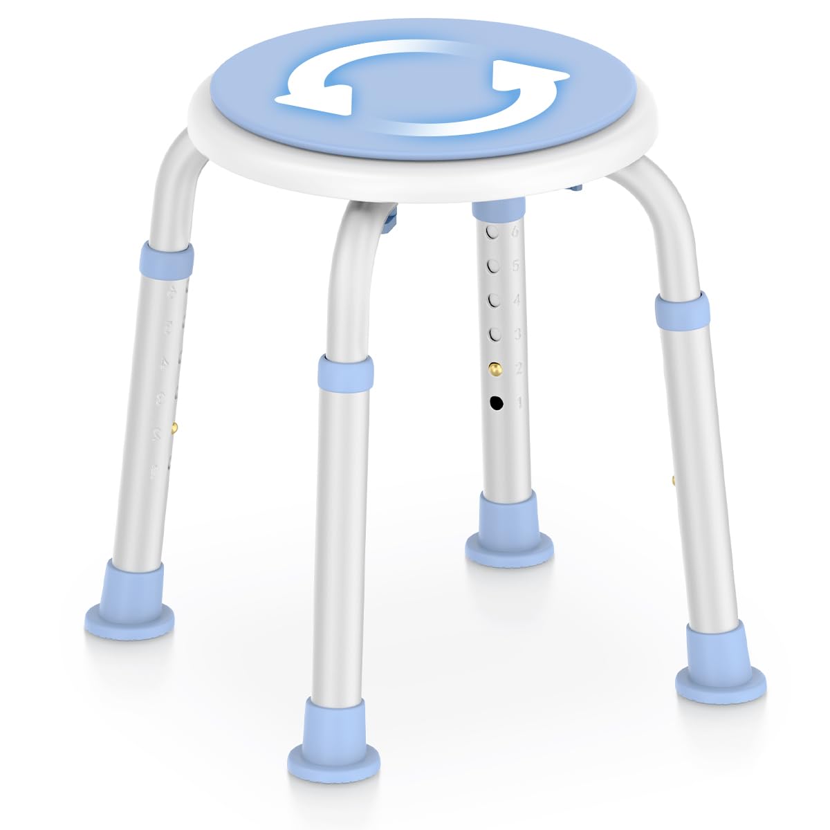 360 Rotating Swivel Shower Seat with Anti-Slip Rubber Tips K61715