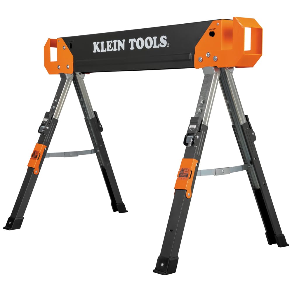 Folding Sawhorse 26-Inch to 32-Inch Adjustable Height 1-Pack F44186