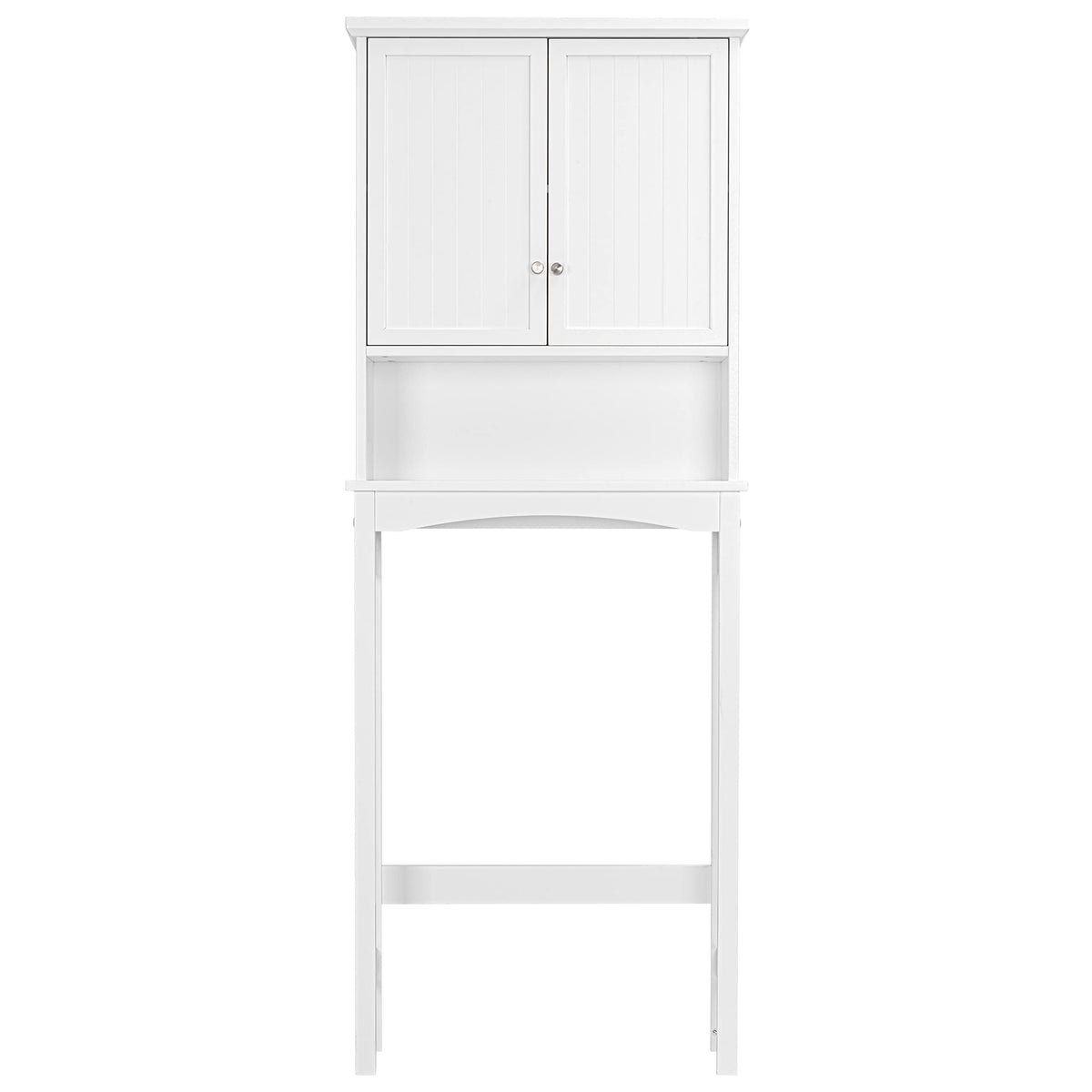 Over the Toilet Storage Cabinet with Doors, Adjustable Shelf, White Y75105