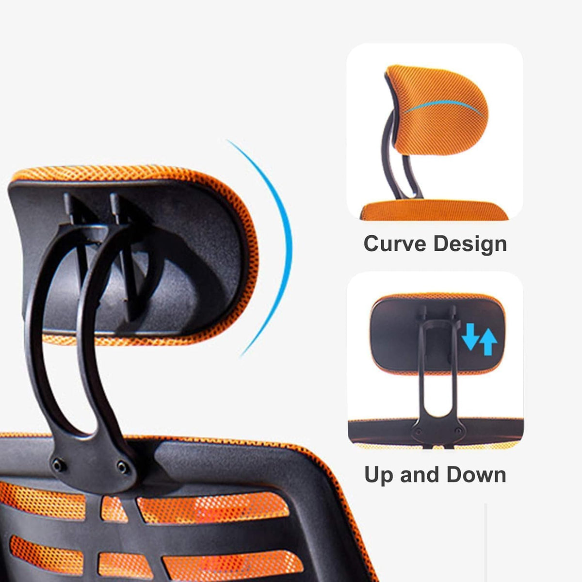 Ergonomic High Back Office Chair with Lumbar Support Orange T876