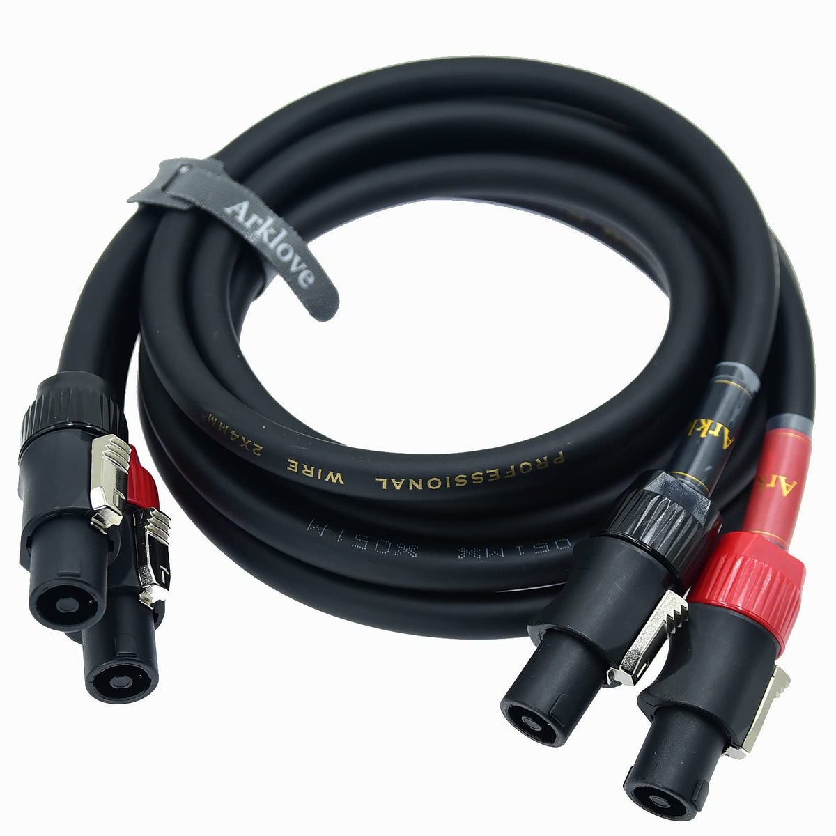 Heavy Duty 2Pack Speakon to Speakon Male Speaker Wire Cable 12awg 15ft A19056