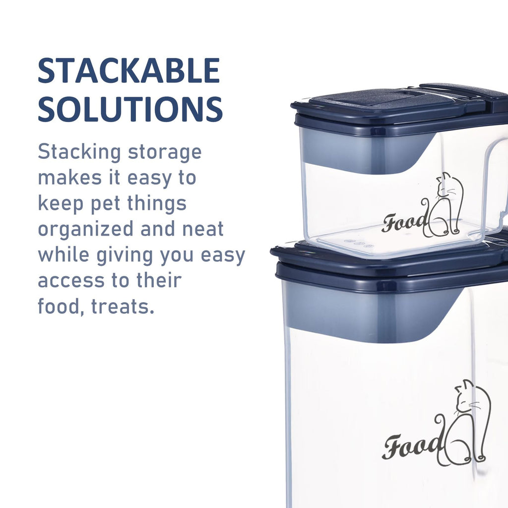2 Pcs Airtight Pet Food Containers with Pour Spout X295
