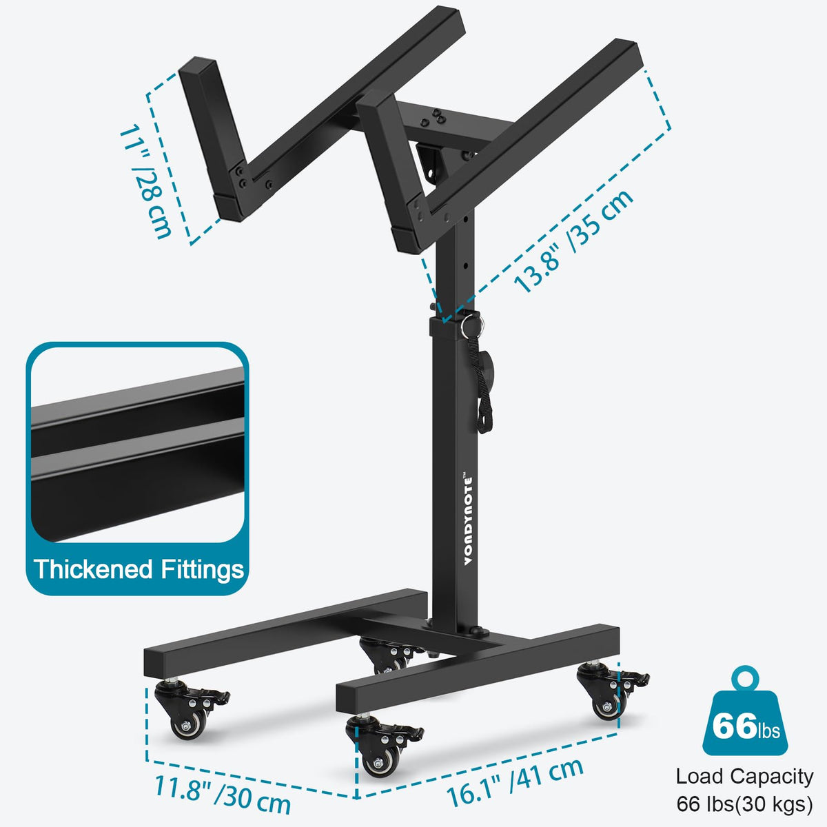 Adjustable Guitar Amp Stand with Wheels T849919