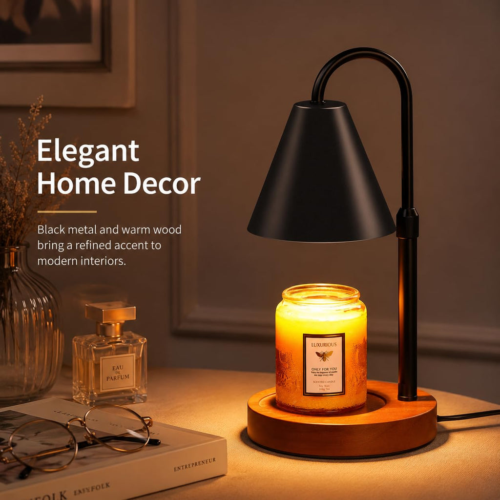 Flameless Candle Warmer Lamp with Timer and Dimmer H459938