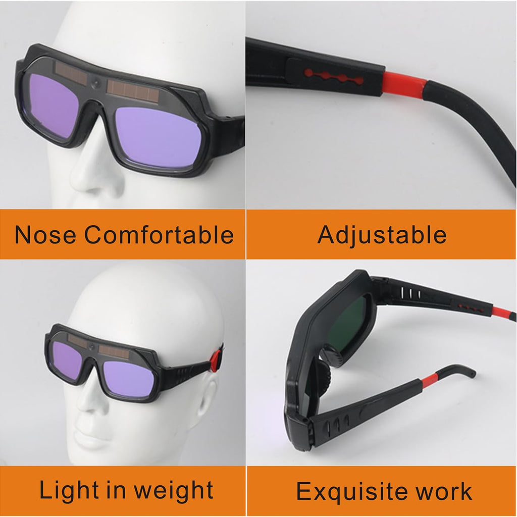 Auto Darkening Welding Glasses with Gloves and PC Lens D56143