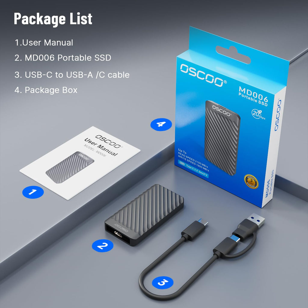 1TB USB 3.2 Gen 2 External SSD L315