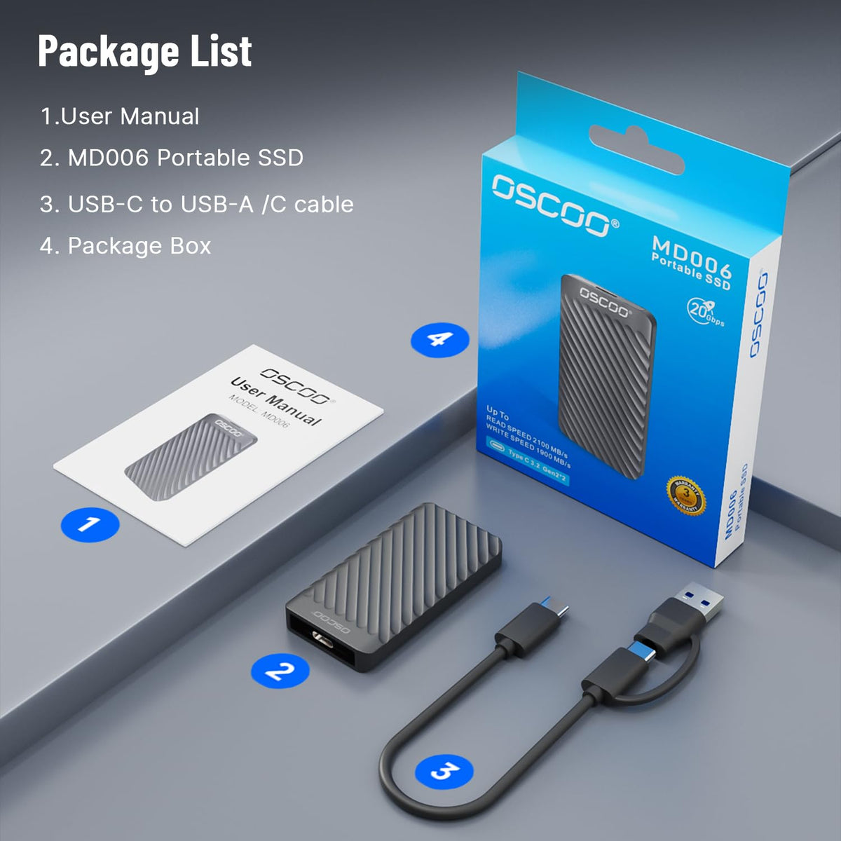 1TB USB 3.2 Gen 2 External SSD L315