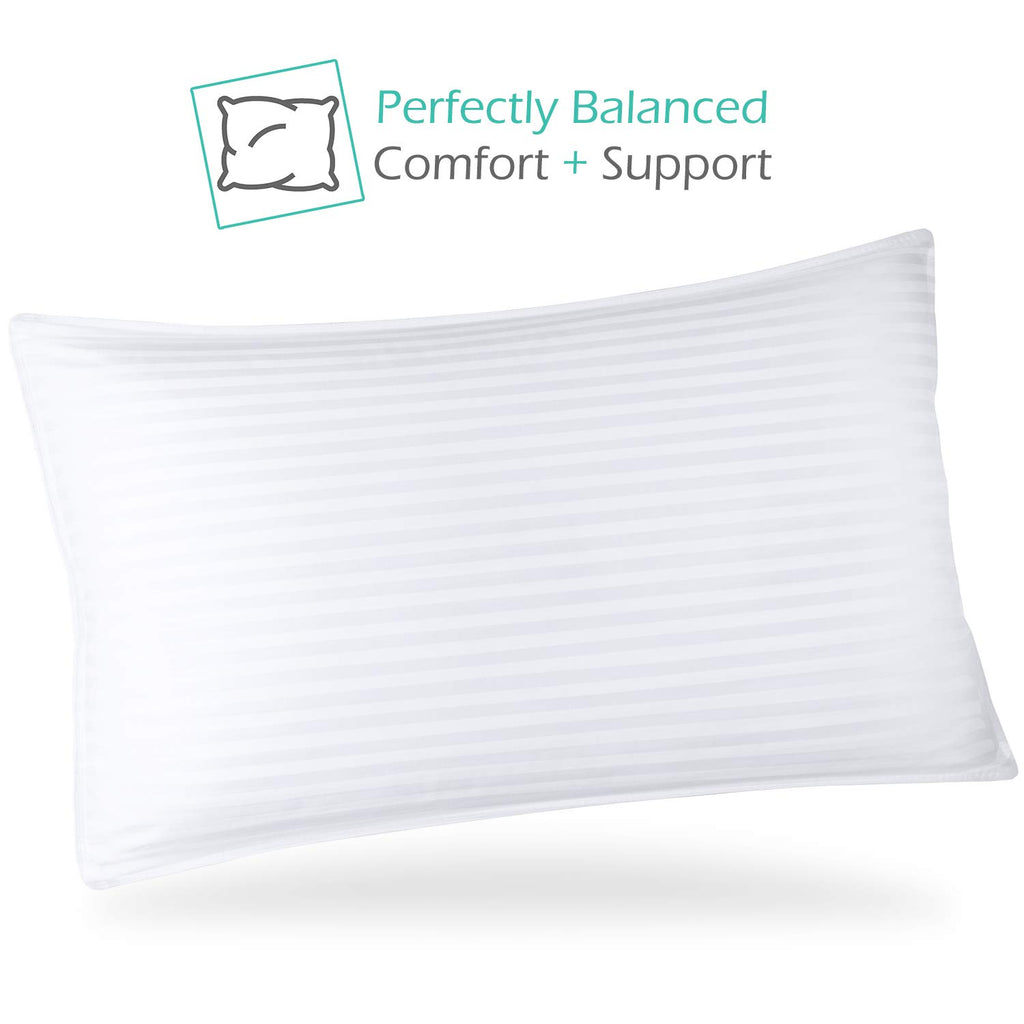 King Size Set of 2 Down Alternative Cotton Bed Pillows B12668