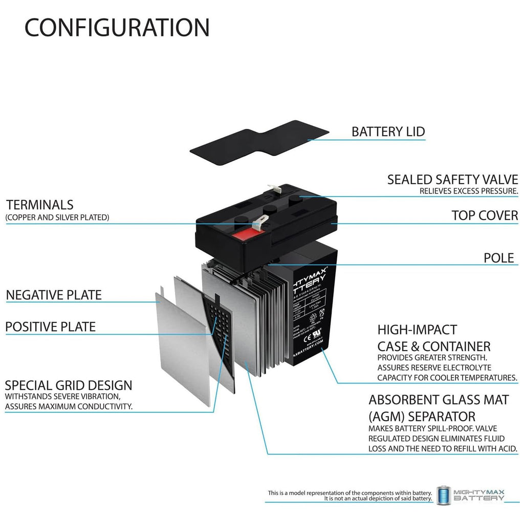 6V 4.5AH SLA Battery 2 Pack N849