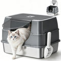 Fully Enclosed Stainless Steel Cat Litter Box G129