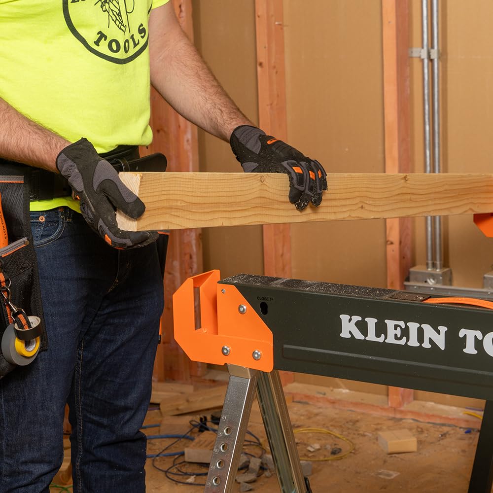 Folding Sawhorse 26-Inch to 32-Inch Adjustable Height 1-Pack F44186