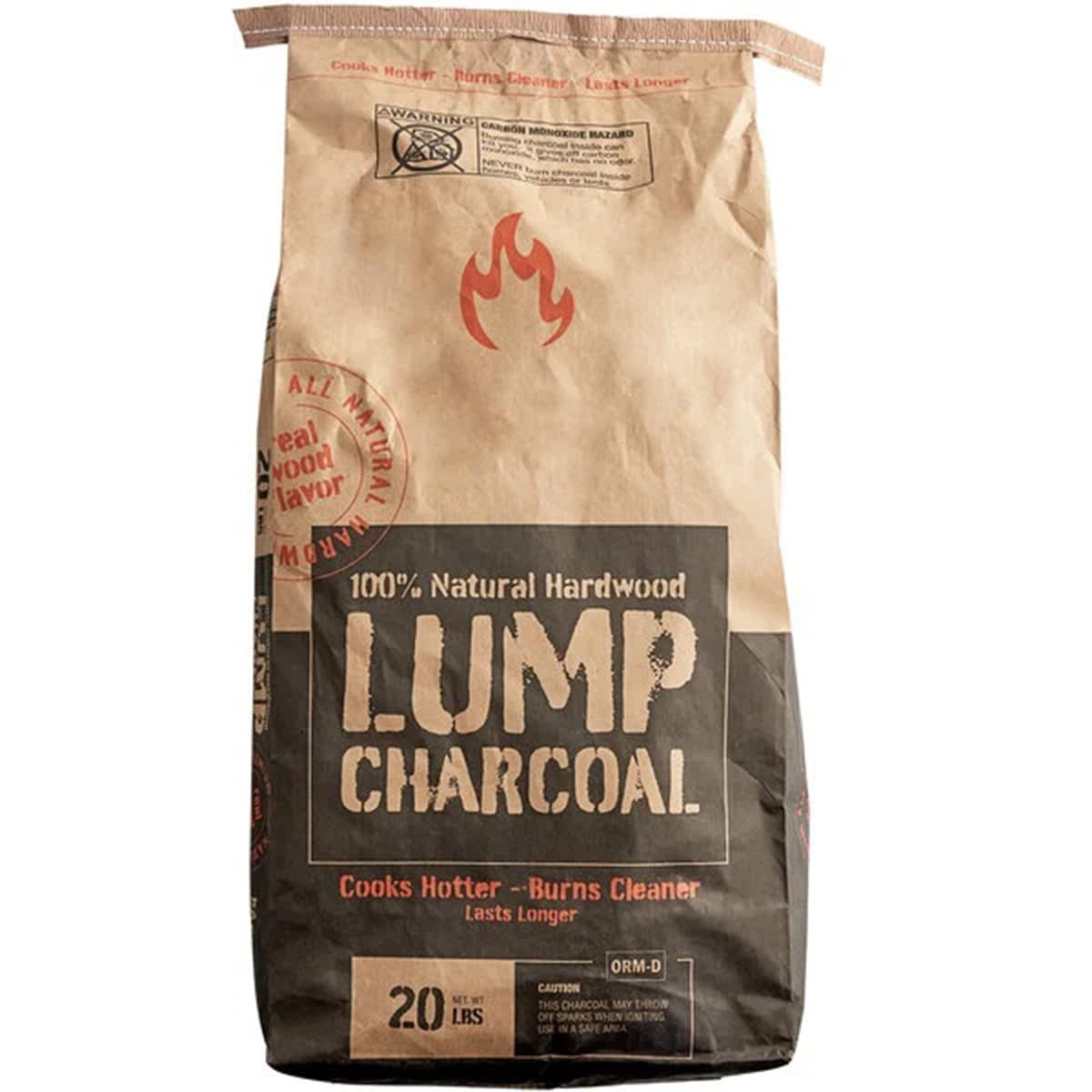 20 lb Natural Hardwood Lump Charcoal E1935