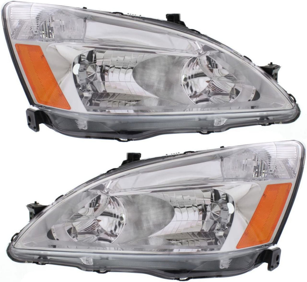 Headlights Lens and Housing Pair/Set for 2003-2007 Honda Accord Y549756