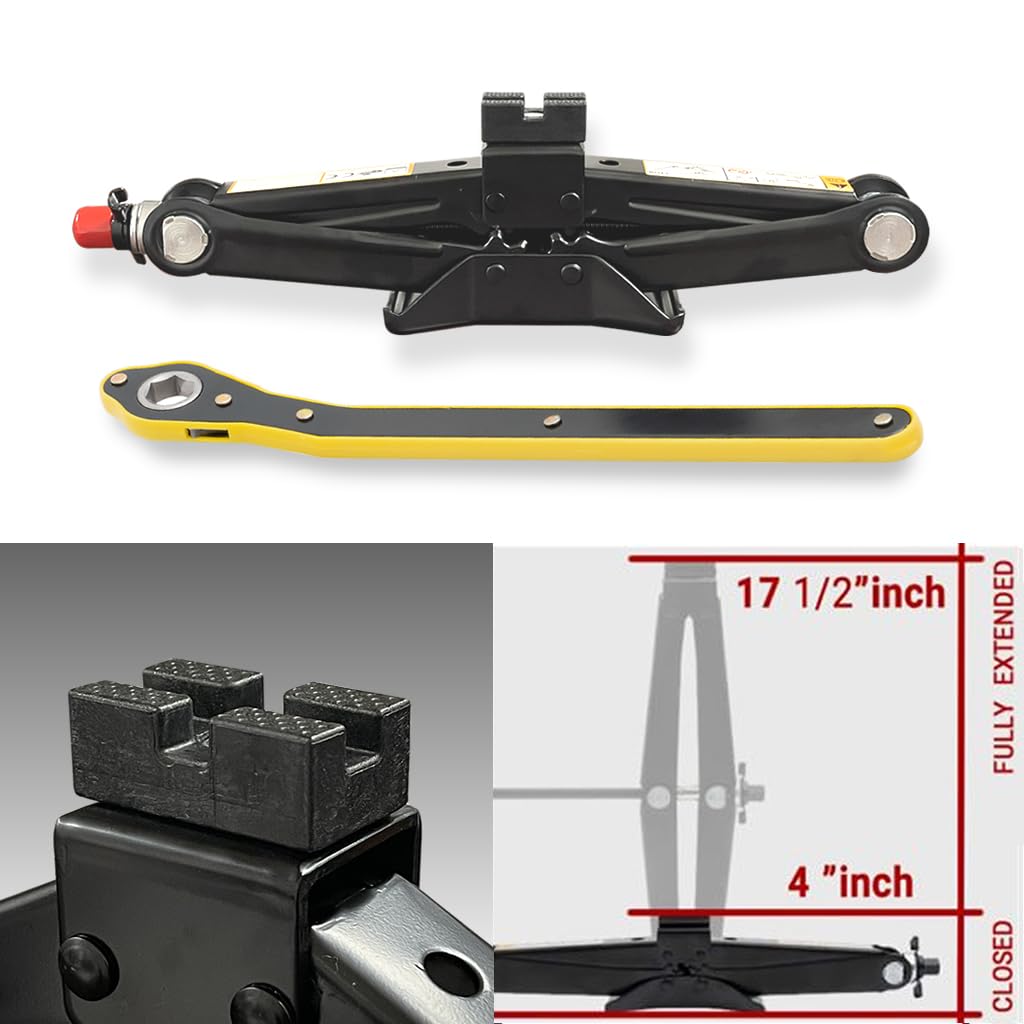 Spare Tire Changing Kit with Scissor Jack and Cross-Wrench I828