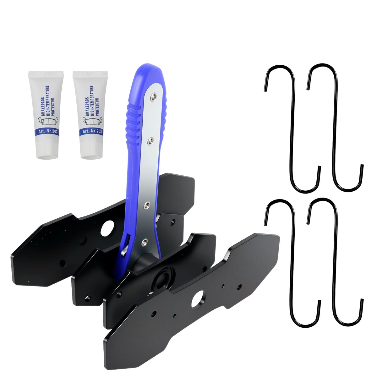 Brake Caliper Compression Tool Kit with 4 Hooks & Steel Plates G3287