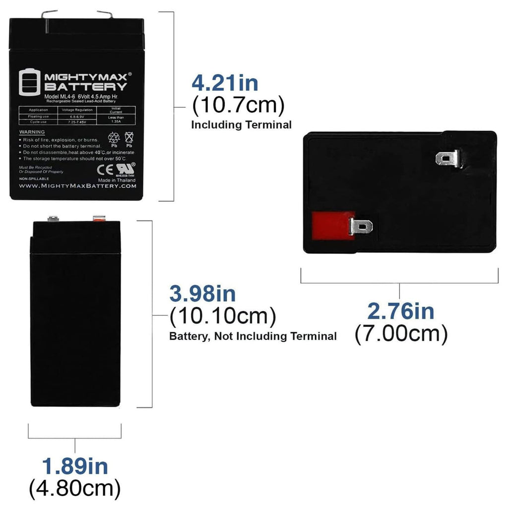 6V 4.5AH SLA Battery 2 Pack N849