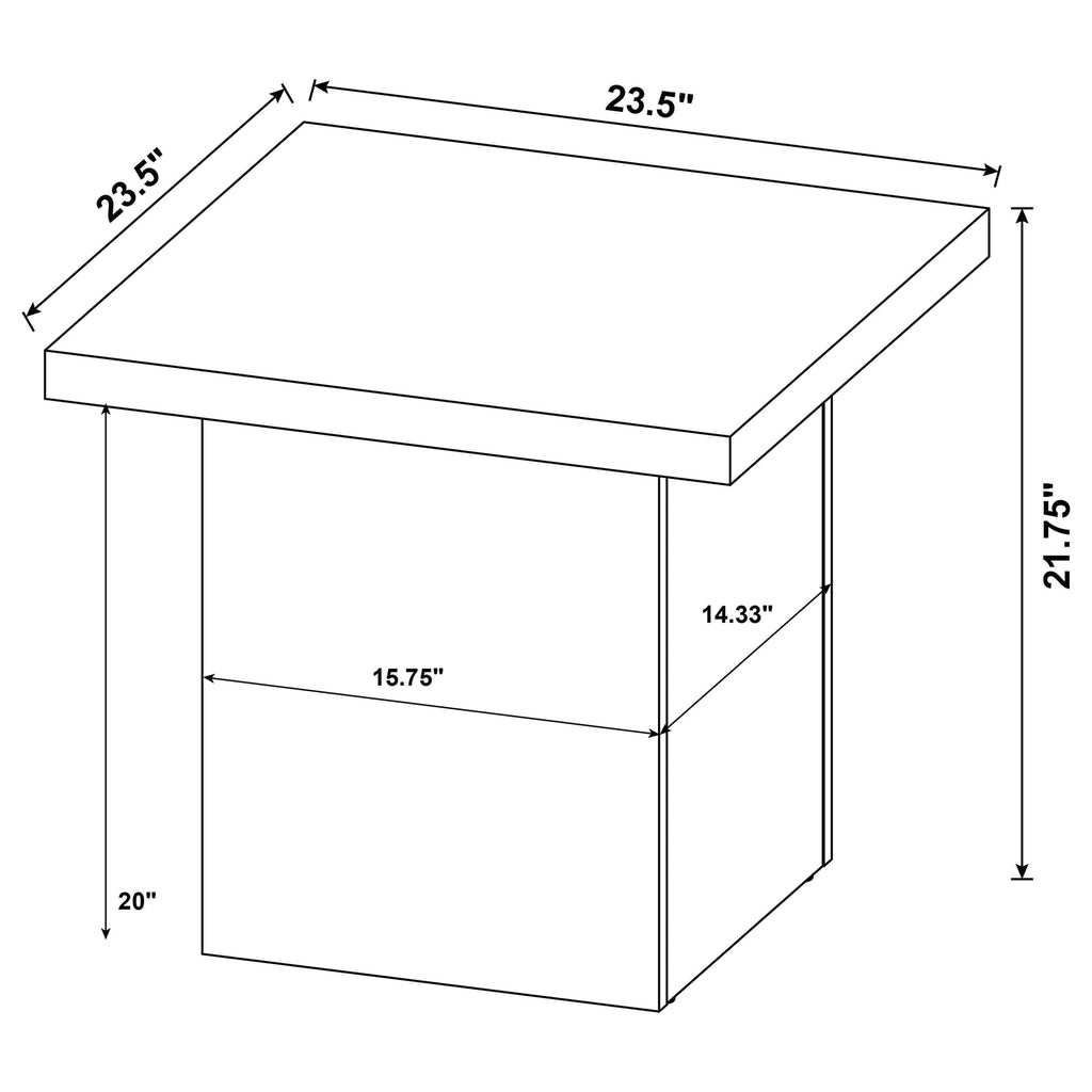 Dark Pine 2-Piece Square Coffee Table Set G77093