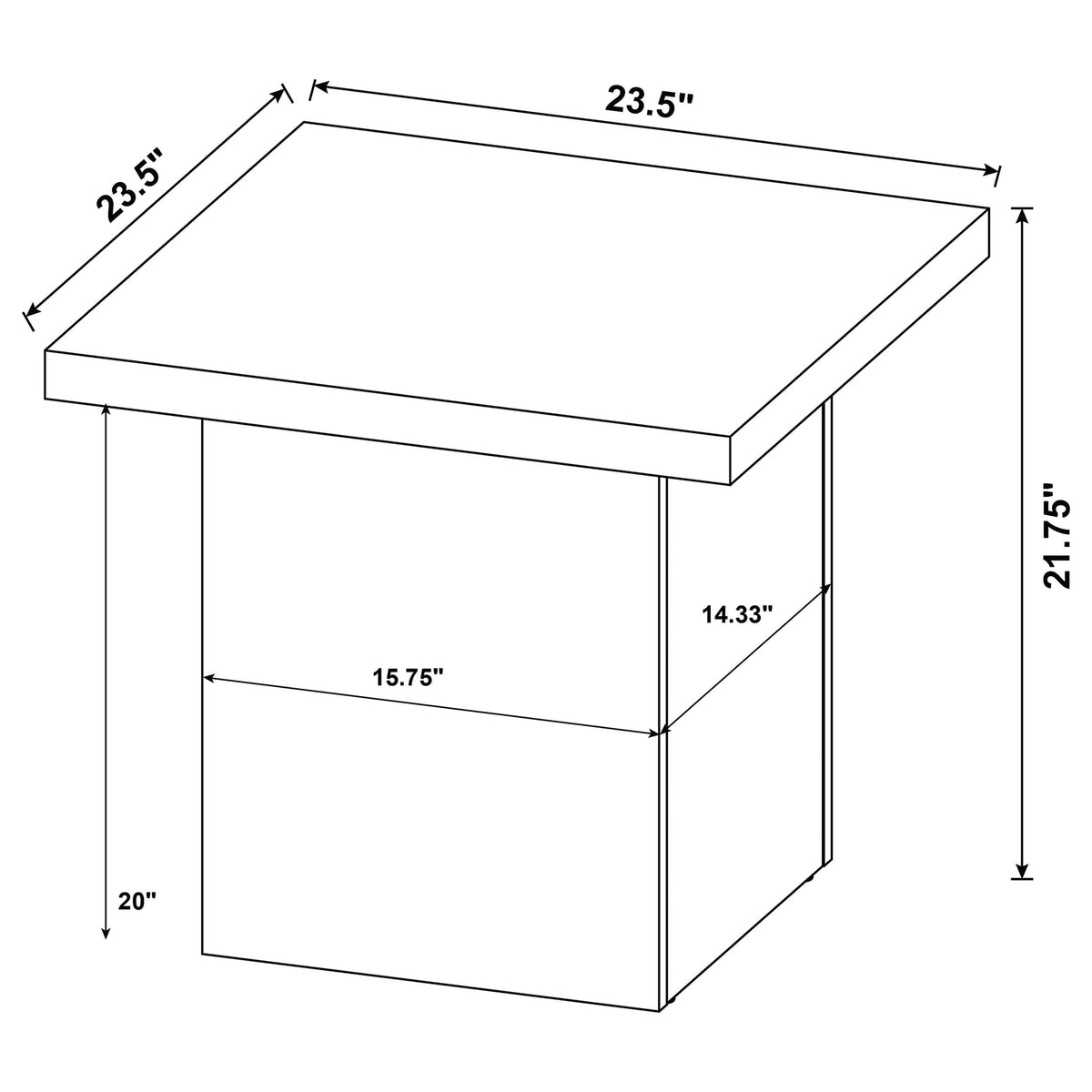 Dark Pine 2-Piece Square Coffee Table Set G77093
