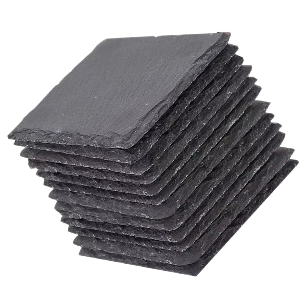 12pcs Natural Stone Coasters Non-Slip Drink Set G7970