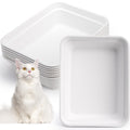 8 Pack White Cardboard Disposable Cat Litter Boxes N452754