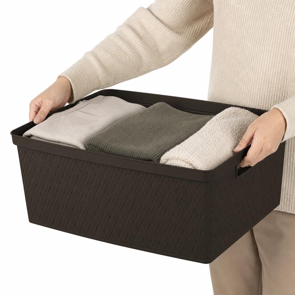 Brown 4 Drawer Plastic Storage Tower M4761