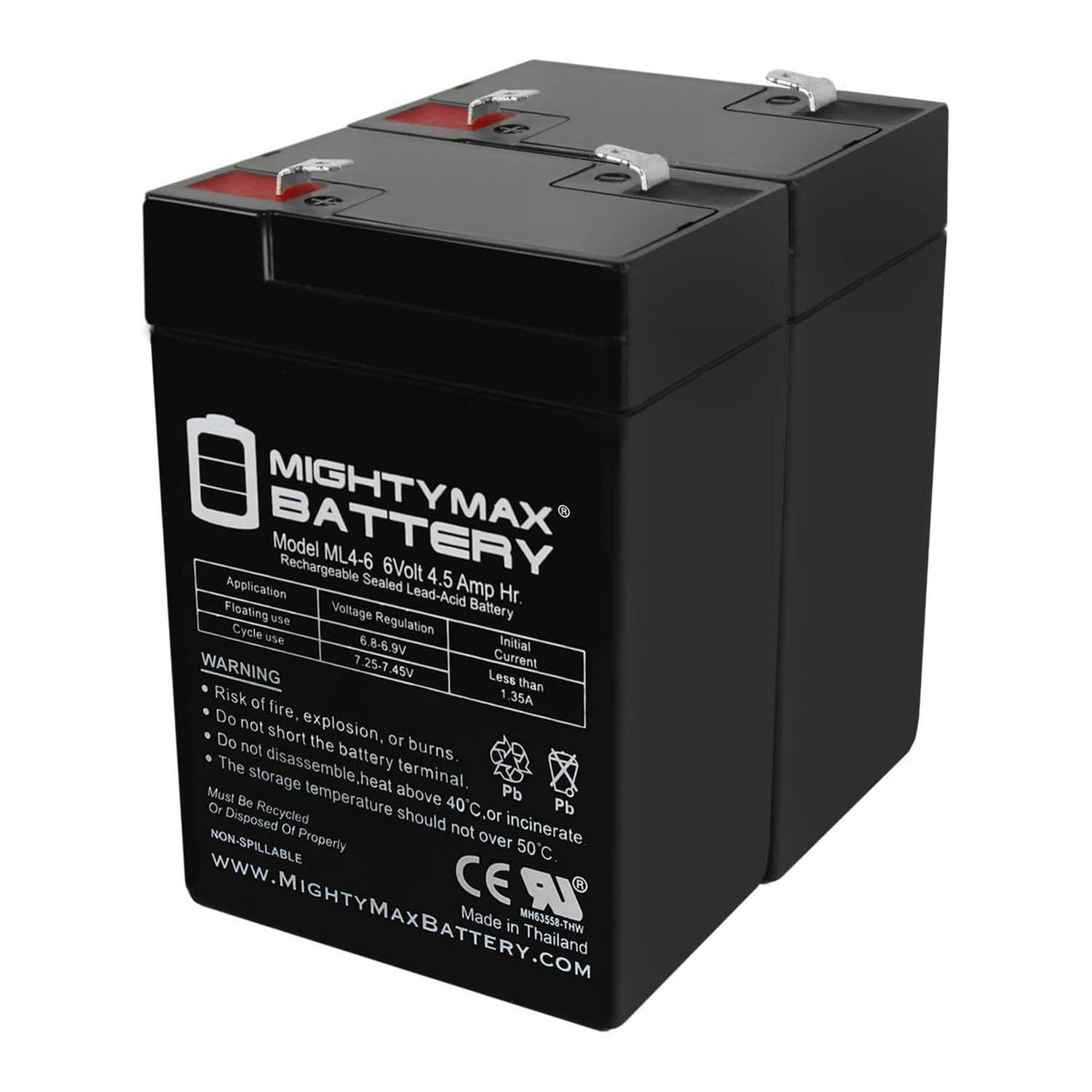 6V 4.5AH SLA Battery 2 Pack N849