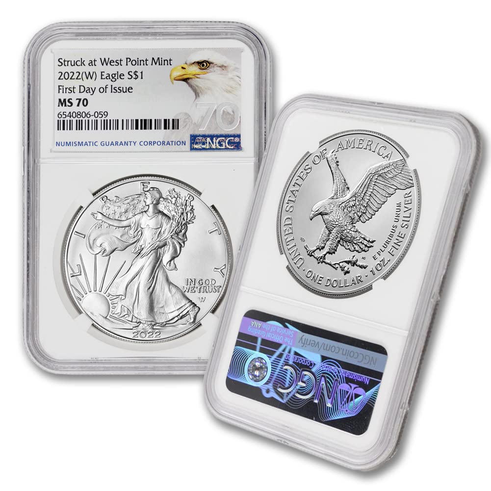 1 oz American Silver Eagle Coin MS-70 N7276