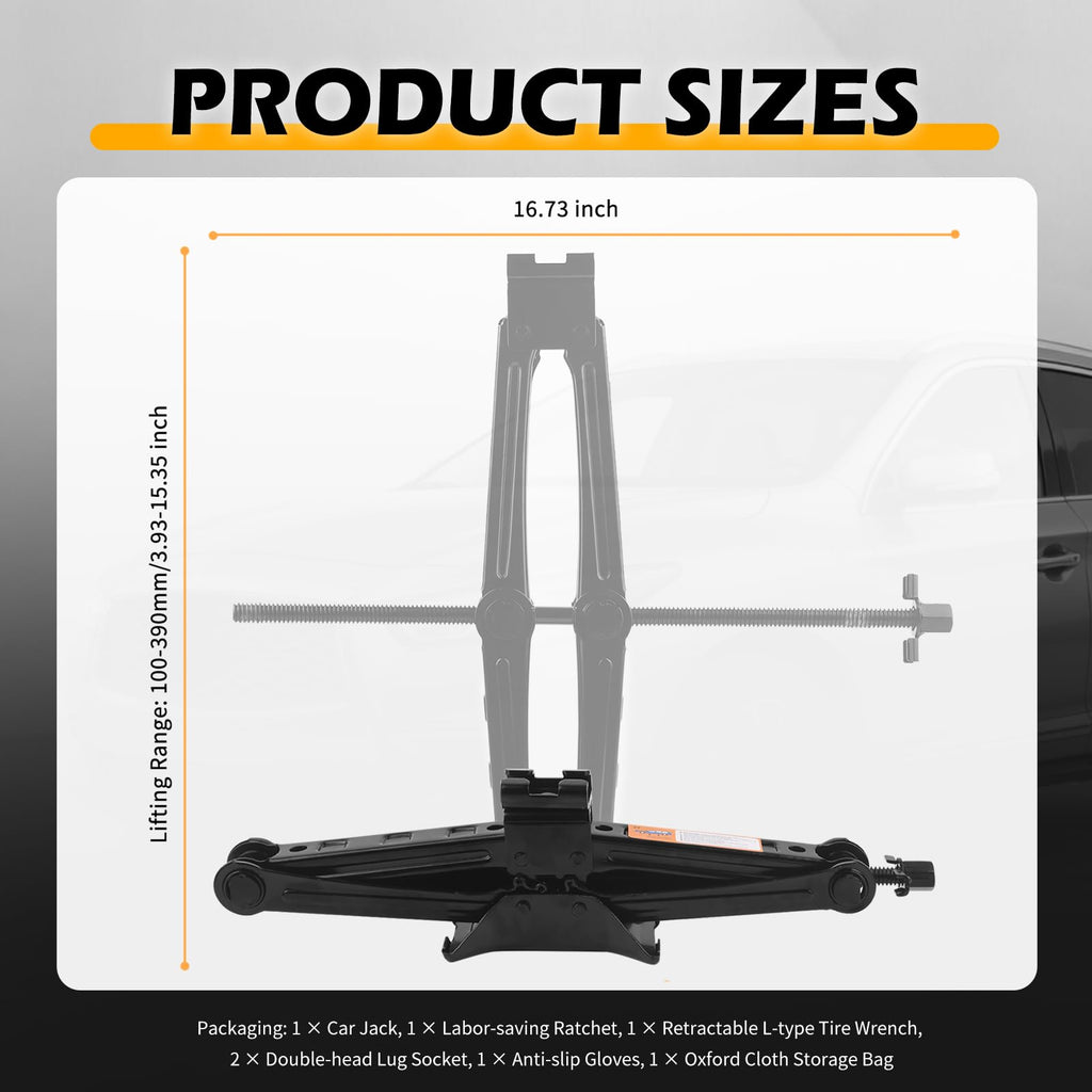 2 Ton Scissor Jacks Set T243