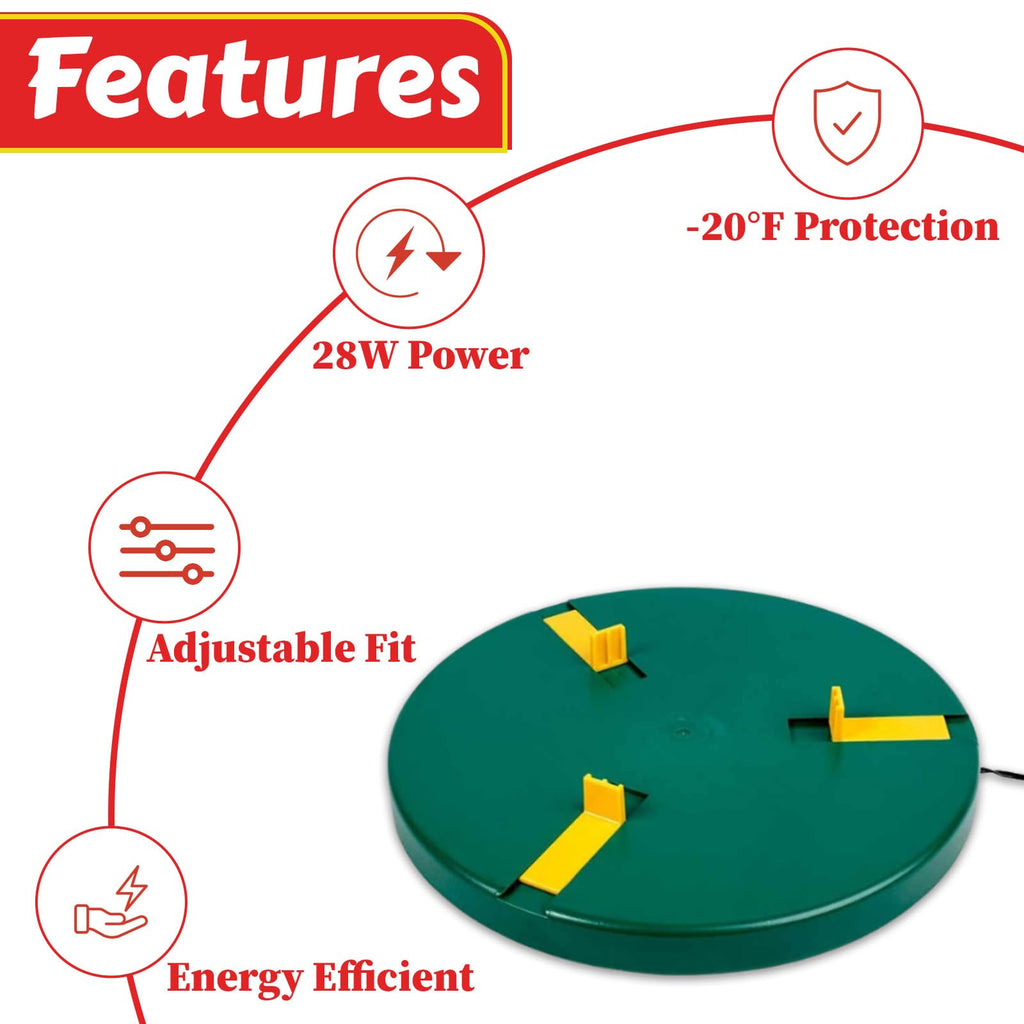 28W Heated Poultry Waterer Base I2304