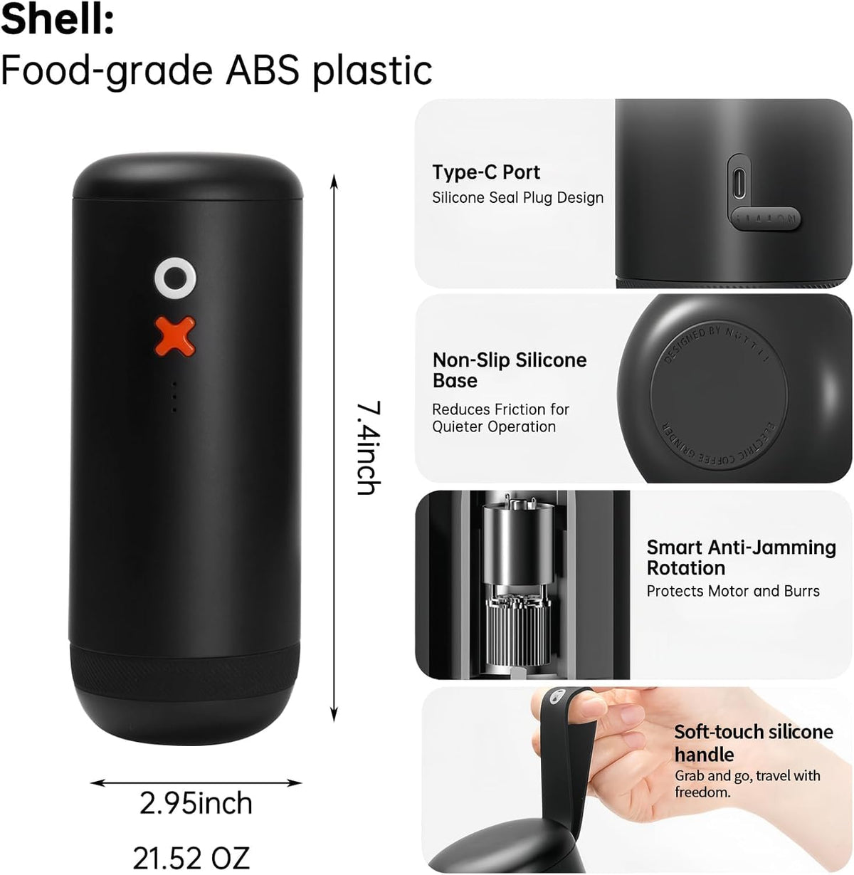 Portable Electric Conical Burr Coffee Grinder G989825
