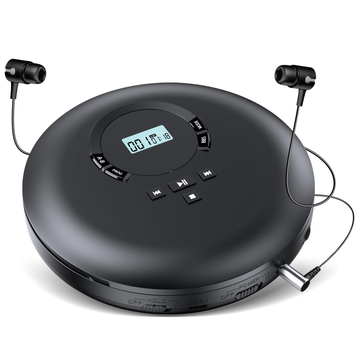 Portable CD Player with Headphones LCD Display Z9384