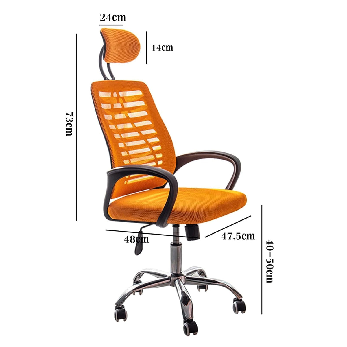 Ergonomic High Back Office Chair with Lumbar Support Orange T876