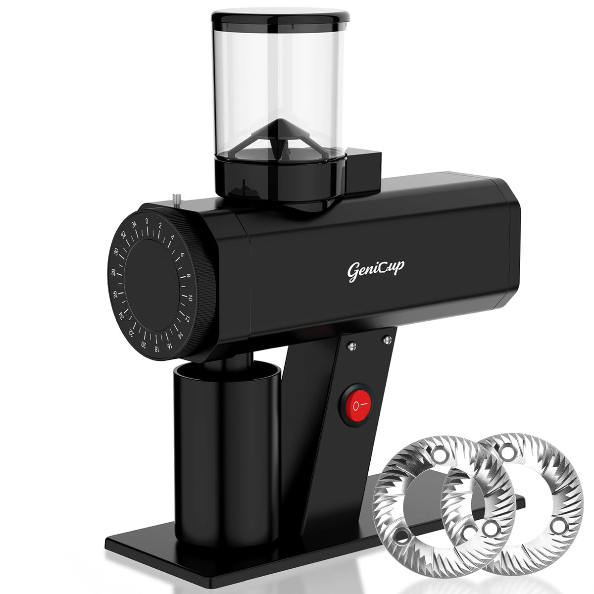 64mm Flat Burr Coffee Grinder with 35 Grind Settings U3887
