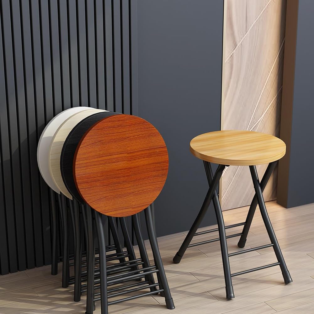 18 Inch Backless Folding Bar Stool with Footrest Q383