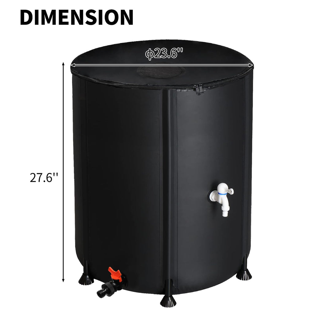 50 Gallon Folding Rain Barrel with Water Filter J284