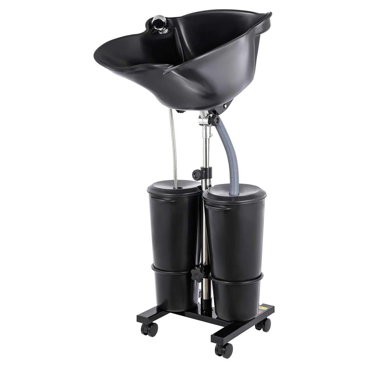 Portable Shampoo Bowl with Electric Pump, 2 Water Buckets, Height Adjustable C756