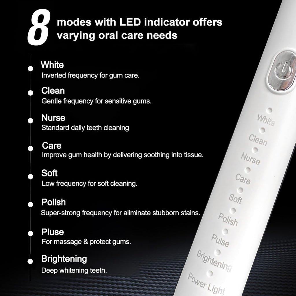 Rechargeable Electric Toothbrush with 4 Replacement Heads M214803