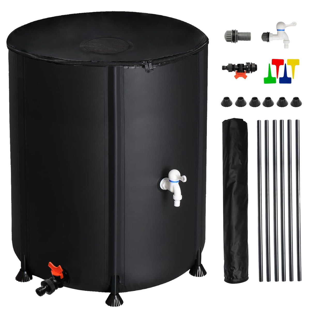 50 Gallon Folding Rain Barrel with Water Filter J284