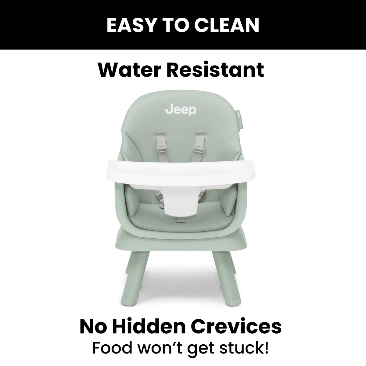 6-in-1 High Chair Converts to Stool Booster Seat Toddler Chair Activity Table and Desk and Chair Sage Green J144