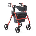Black & Red Rolling Walker with Memory Foam Seat A394