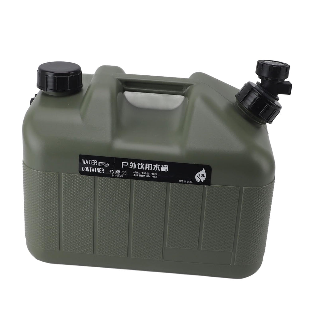 Portable 10L Green Water Storage Jug with Faucet M577