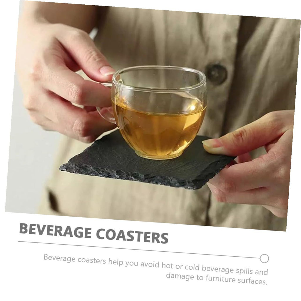 12pcs Natural Stone Coasters Non-Slip Drink Set G7970