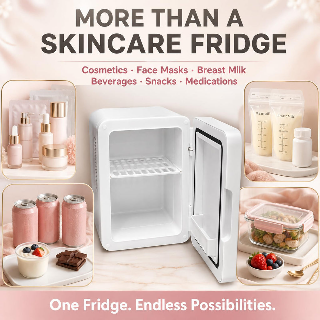 4 Liter Mini Skincare Fridge with Dimmable LED Mirror A894