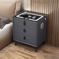 Gray 3 Drawer Smart Bedside Table R515