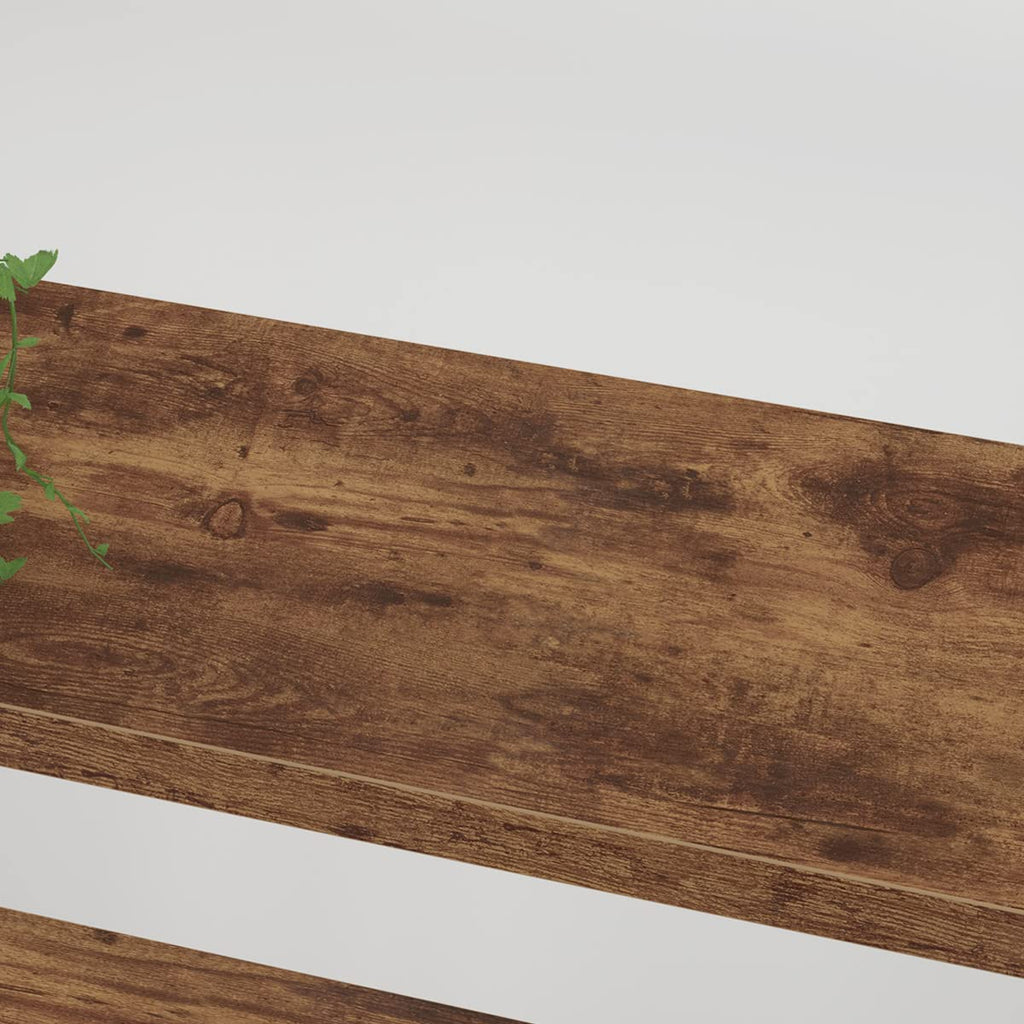 Rustic Brown 5 Shelf Wood Bookshelf M8673