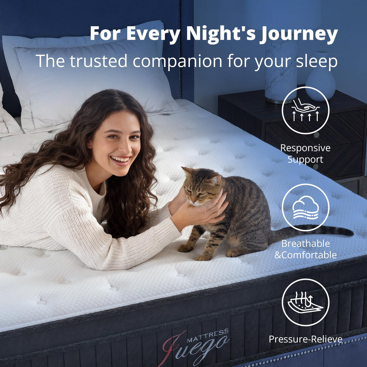 12 inch Full Size Cooling Hybrid Mattress U63041