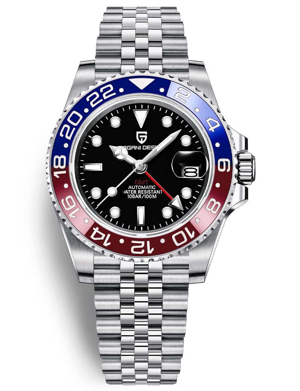 Automatic 40MM Date 100M Waterproof Stainless Steel Sapphire Glass Men Watch S599004